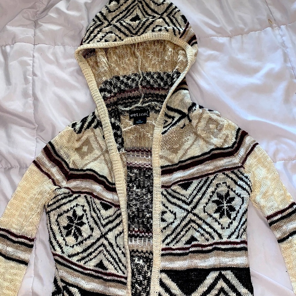 Long warm cardigan